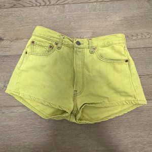 Urban Renewal Neon Yellow Levi's 501 Short